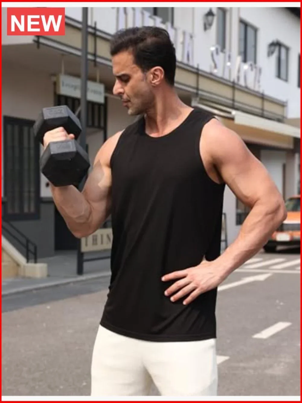 3 Pack Men's Moisture Wicking Sleeveless Athletic Tank Tops
